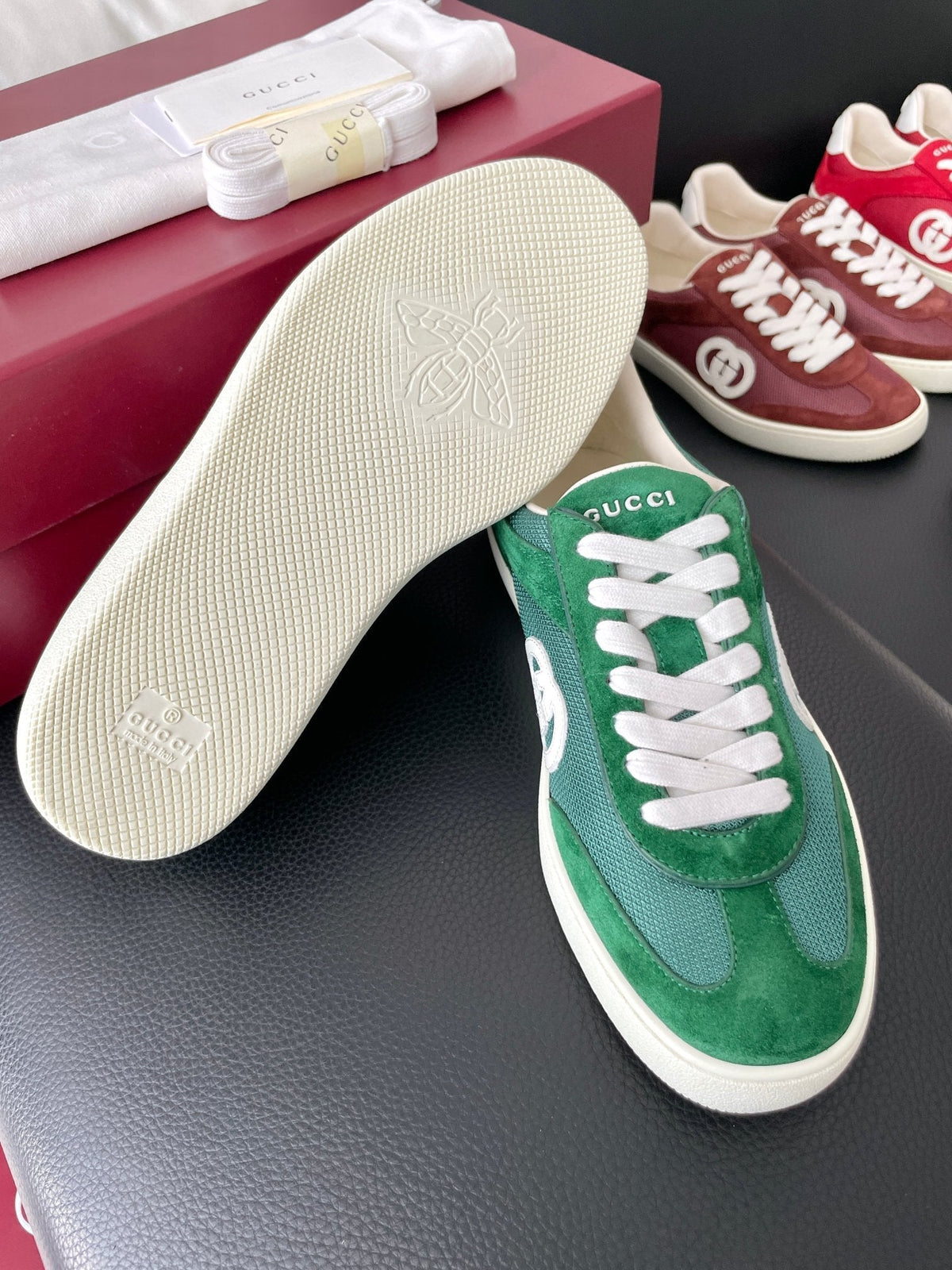 GG 26 Sneaker Green Suede Sheepskin 632810