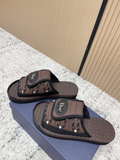 CD Men's Alpha Sandals Brown Rubber Fabric 752389