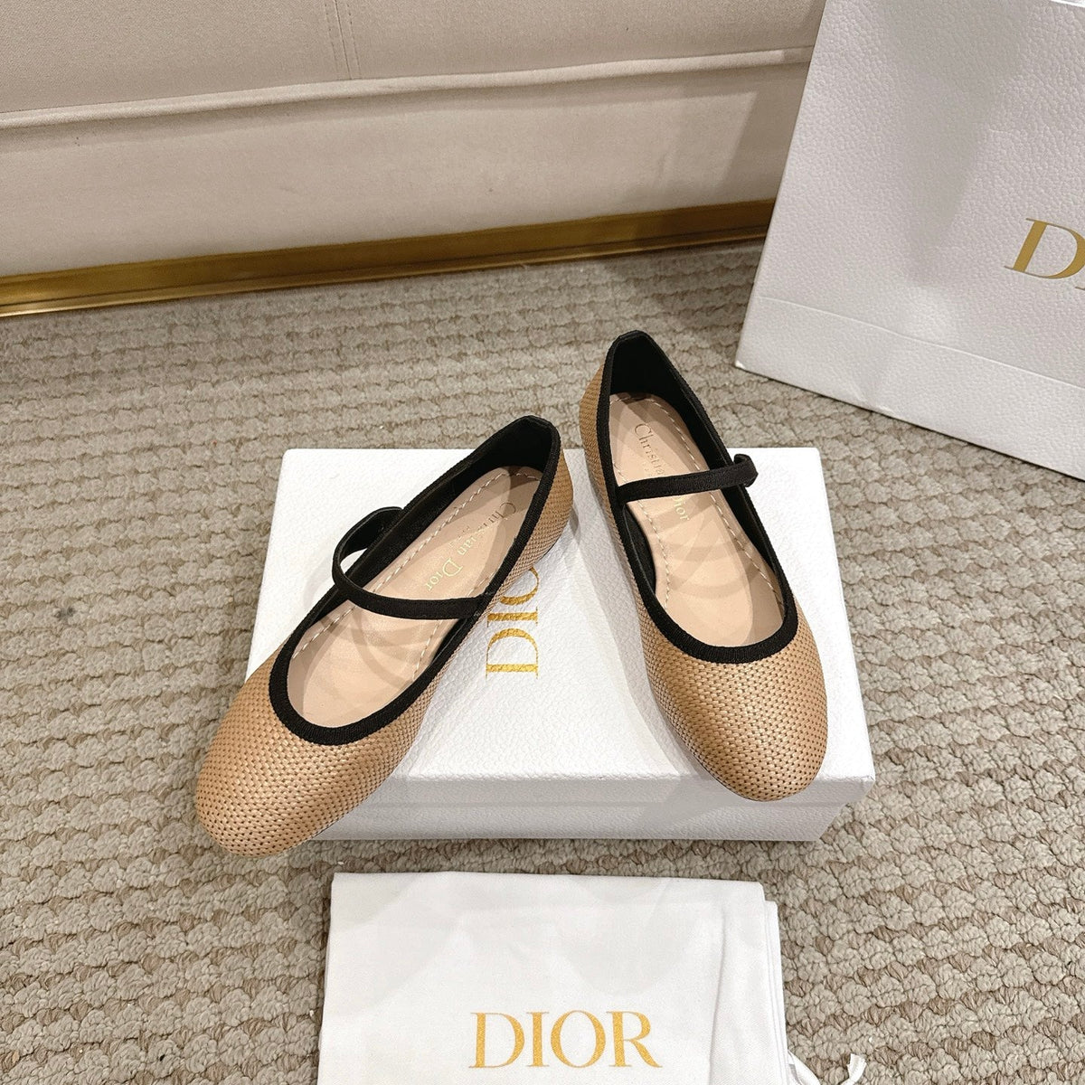 CD Lovely-D Ballet Flat Beige Technical Fabric 502331