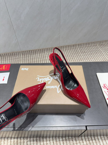 CL 26SS Slingback 100 Dark Red Patent Leather 613984