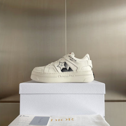 cd star sneaker white black calfksin
