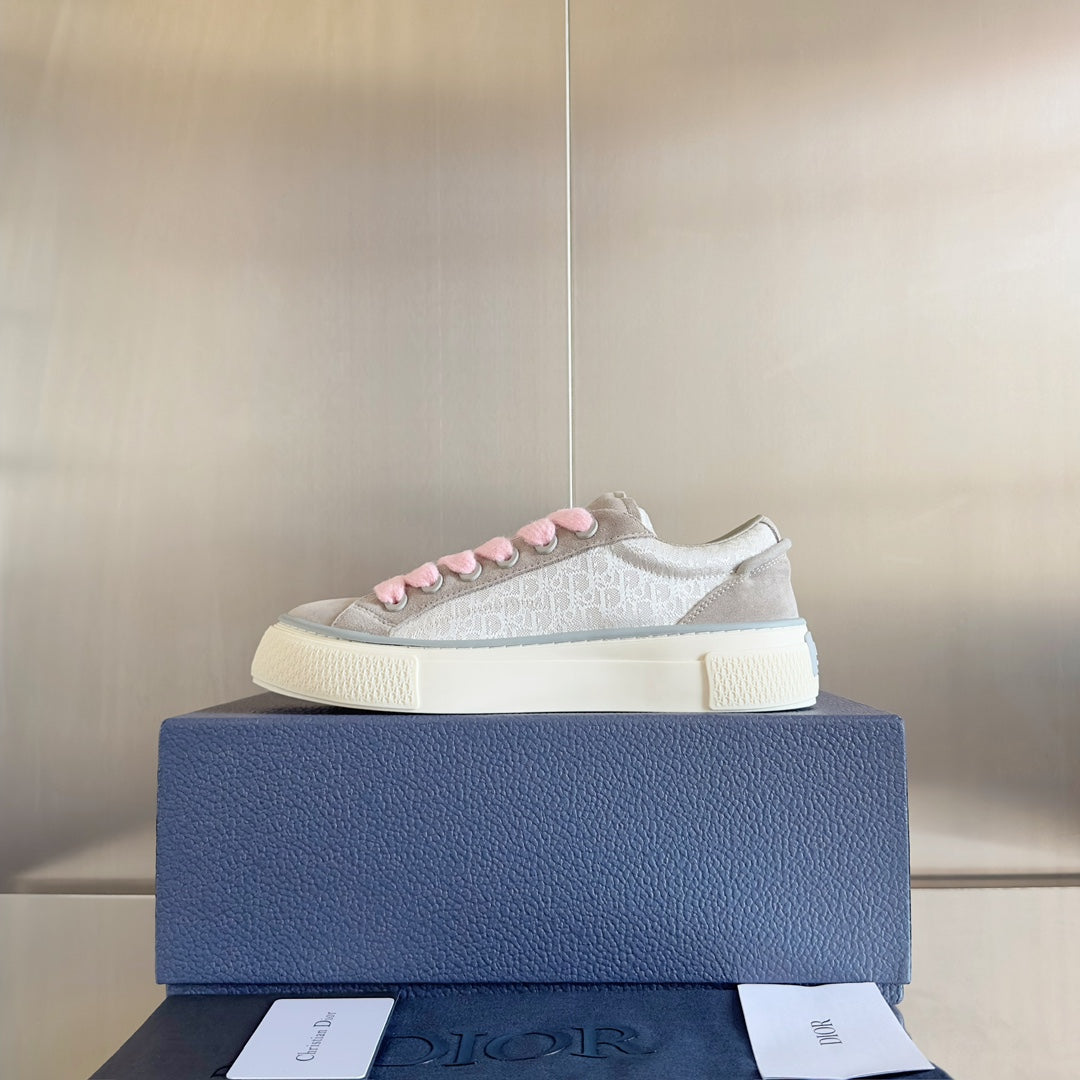 CD B33 Sneaker 40mm Grey Light Brown Monogram Suede