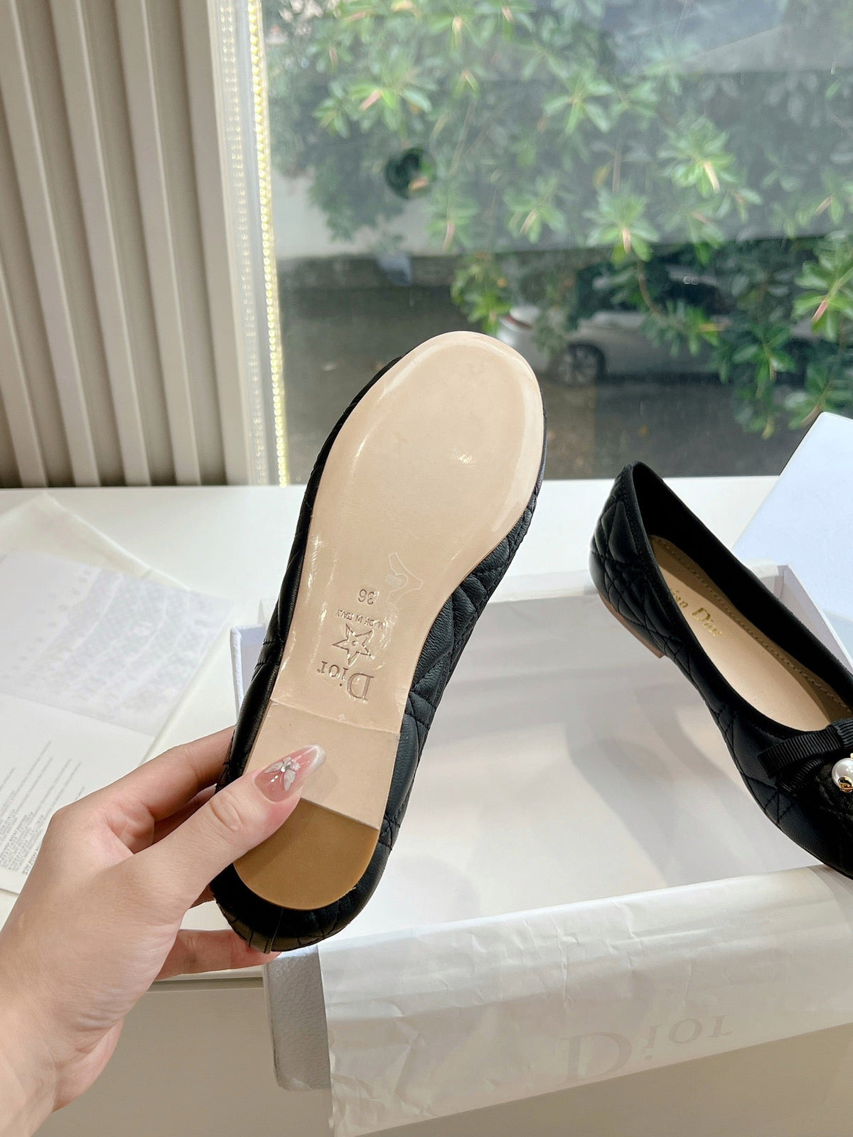cd ballet flat black sedge mop front