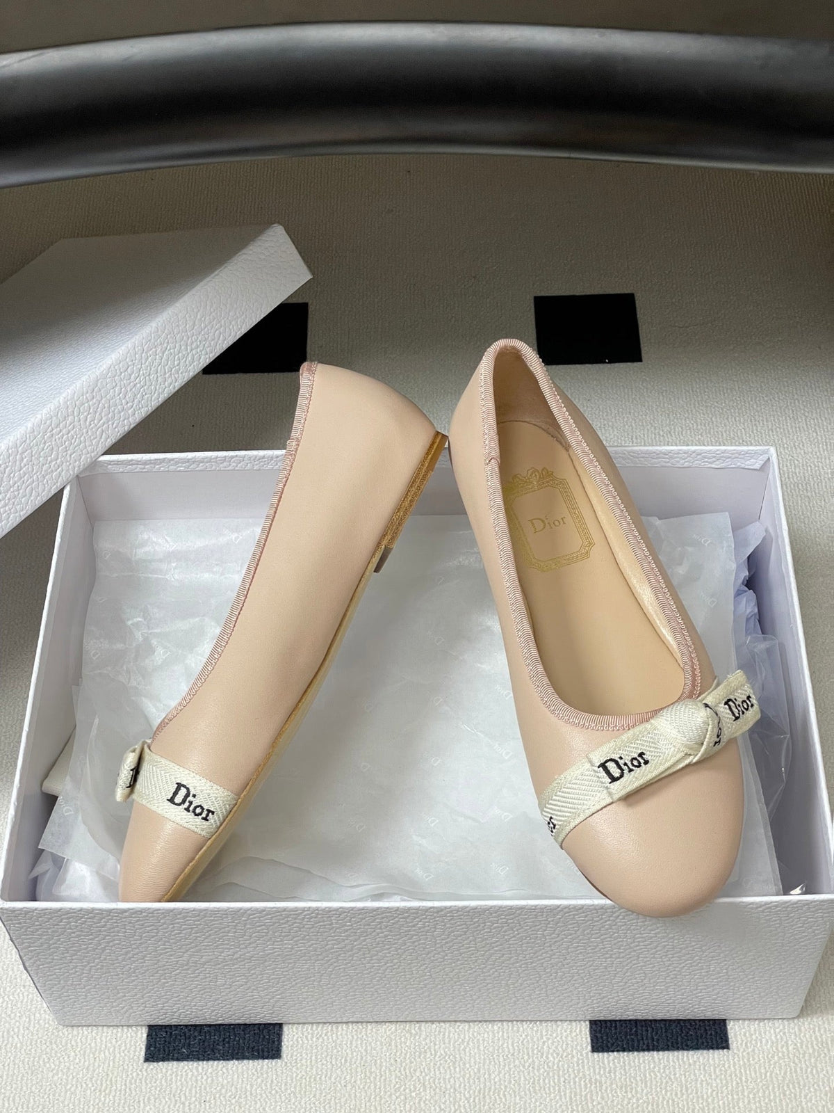 CD J'Adior Ballet Flat Pink Lambskin 834928