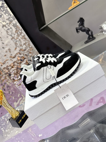 CD C'est Dior Sneaker  Black White Mesh Suede Calfskin 546579