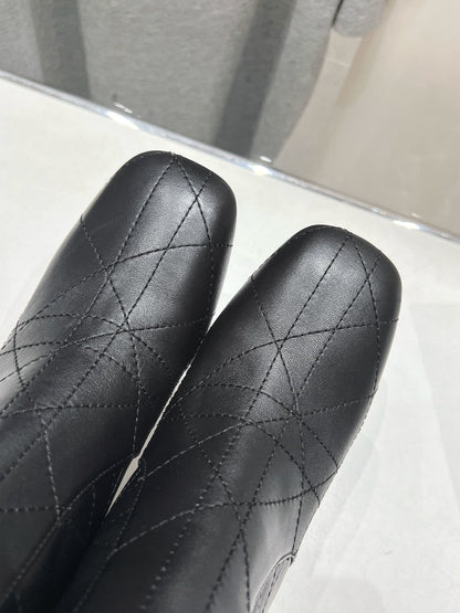 CD Ankle Boots 85mm Black Lambskin
