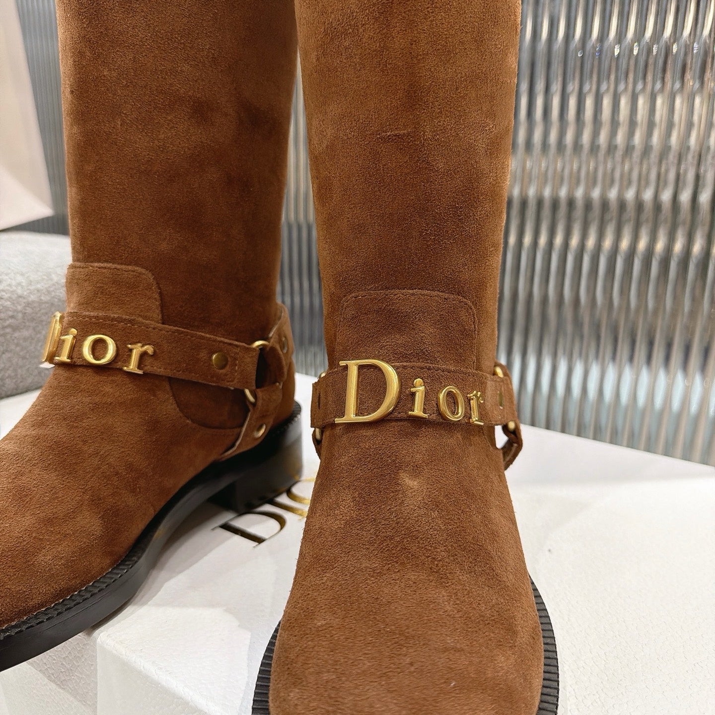 CD 26s Bolt Long Boot Brown Suede 924108