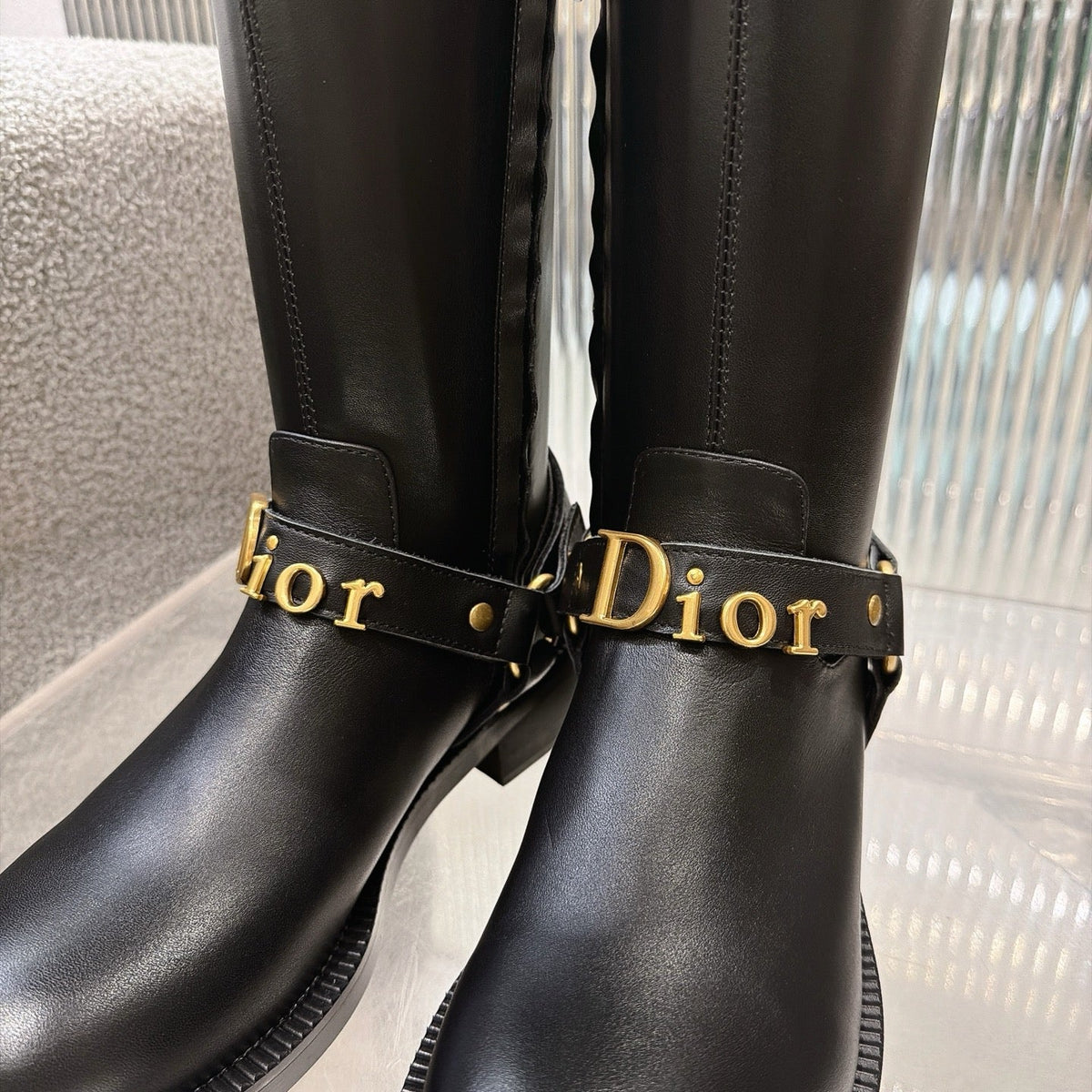 CD 26s Bolt Over-The-Knee Boot Black Calfskin 924099