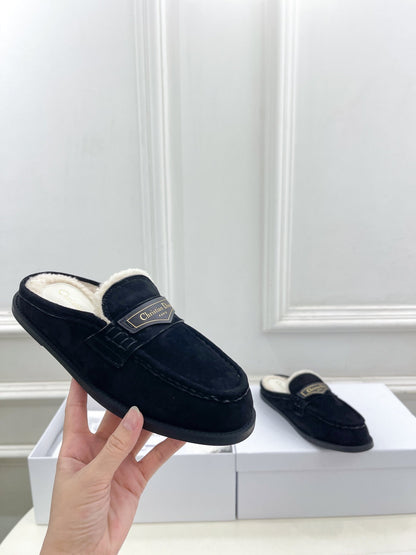 CD Boy Mule Black Suede