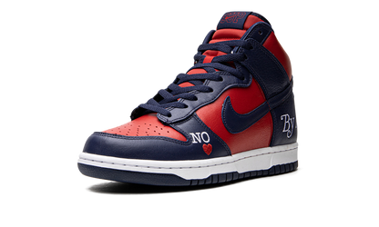 SB Dunk High "Supreme - By Any Means - Navy/Red" DN3741 600