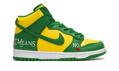SB Dunk High "Supreme - By Any Means - Green/Yellow" DN3741 700
